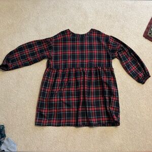 COLLUSION Red Checkeded Babydoll Dress with Button Closure